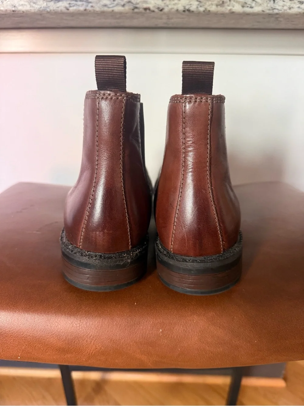 Men's Brown Leather Chelsea Boots - Classic Slip-On Dress Boot